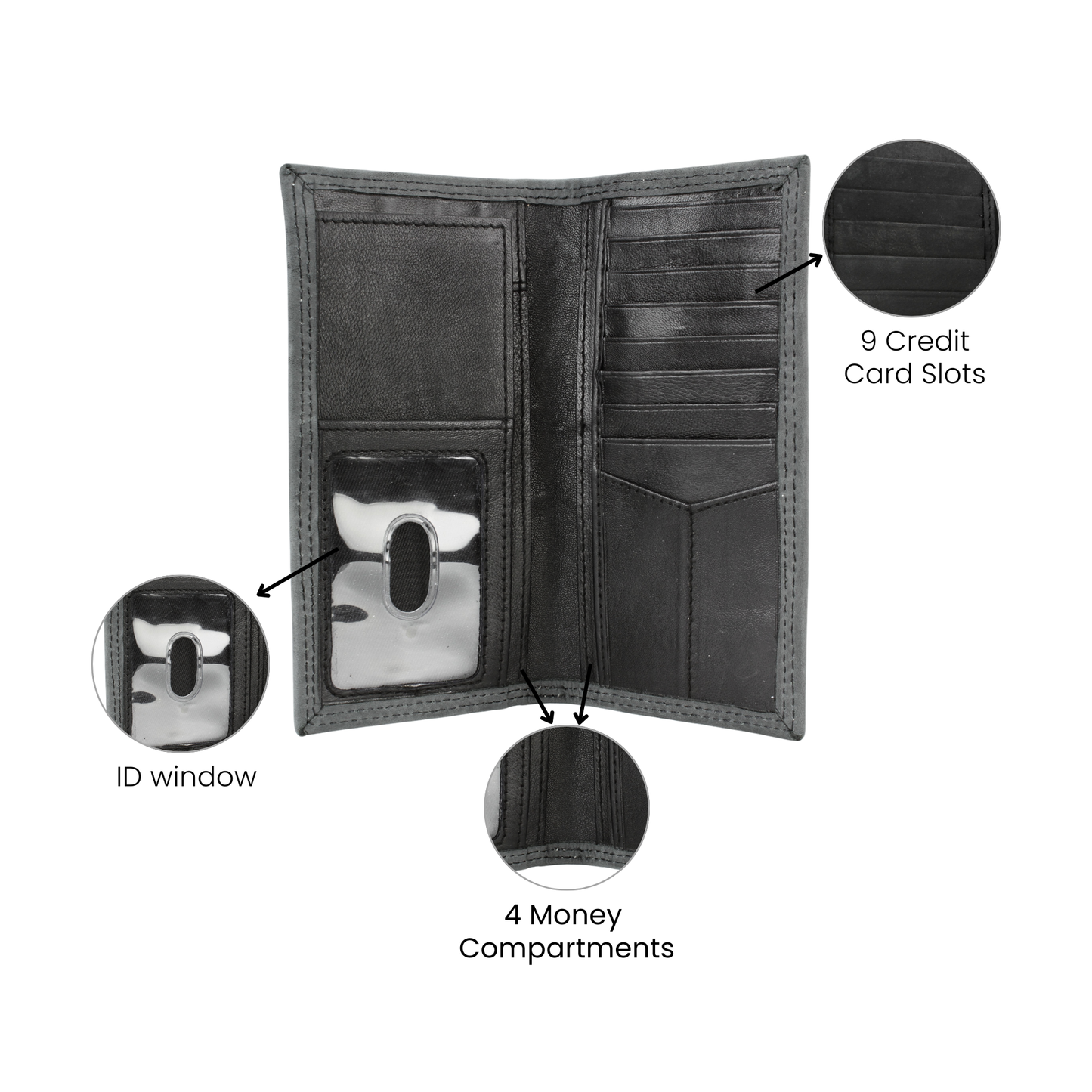 Men’s Rodeo Wallet with Deer Emboss ABMWVT 07