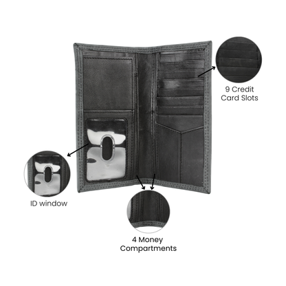 Men’s Rodeo Wallet with Deer Emboss ABMWVT 07