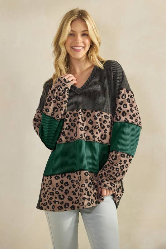 LONG SLEEVE ANIMAL PRINT