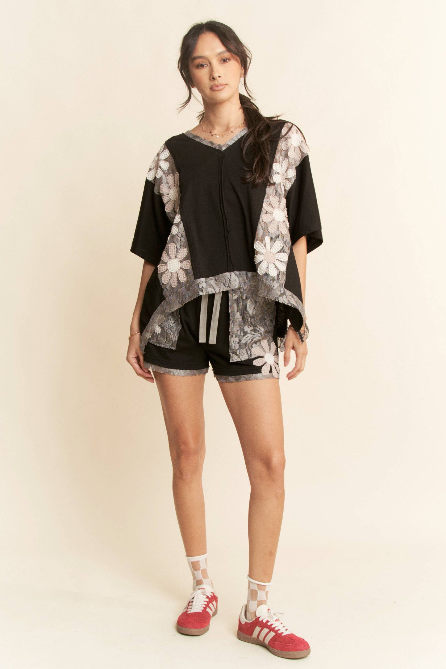 FLORAL PATCHWORK TOP