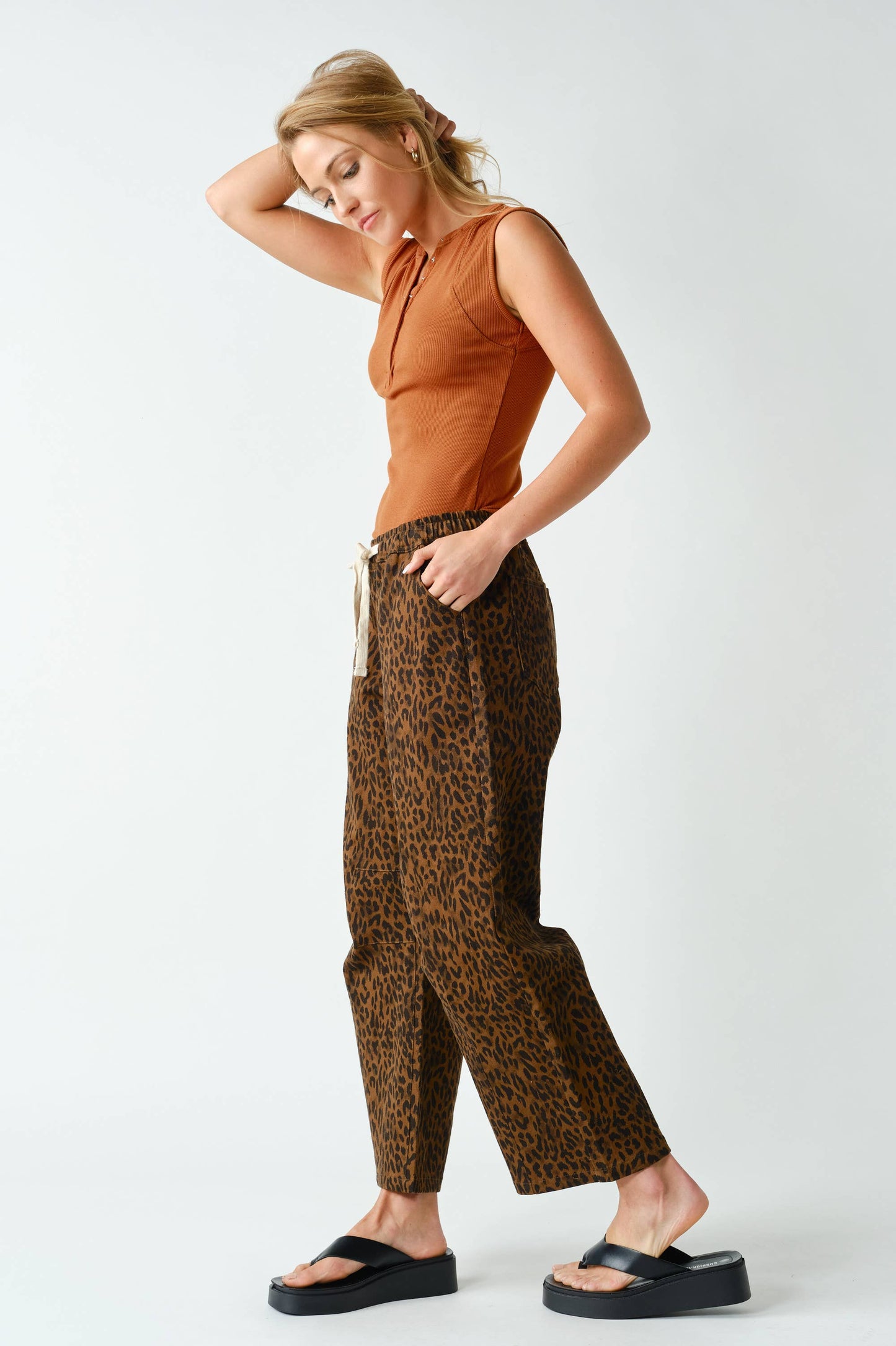 Essential Micro-Ribbed Henley Tank Top