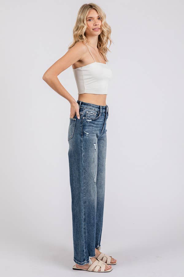 Petra High Rise Slim Wide Leg Jean