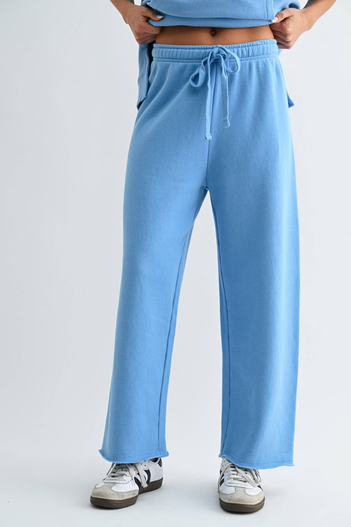 Wide-Leg Fleece Pants