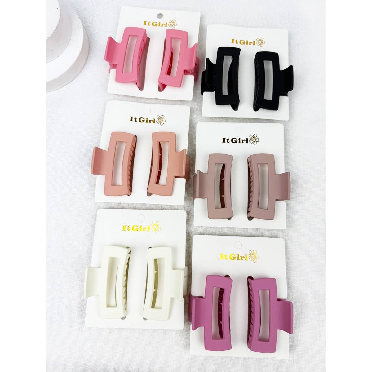 24-pcs Medium Cut Out Rectangle Hair Claw