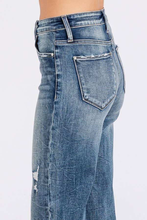 Petra Wide Leg Cuff Jean