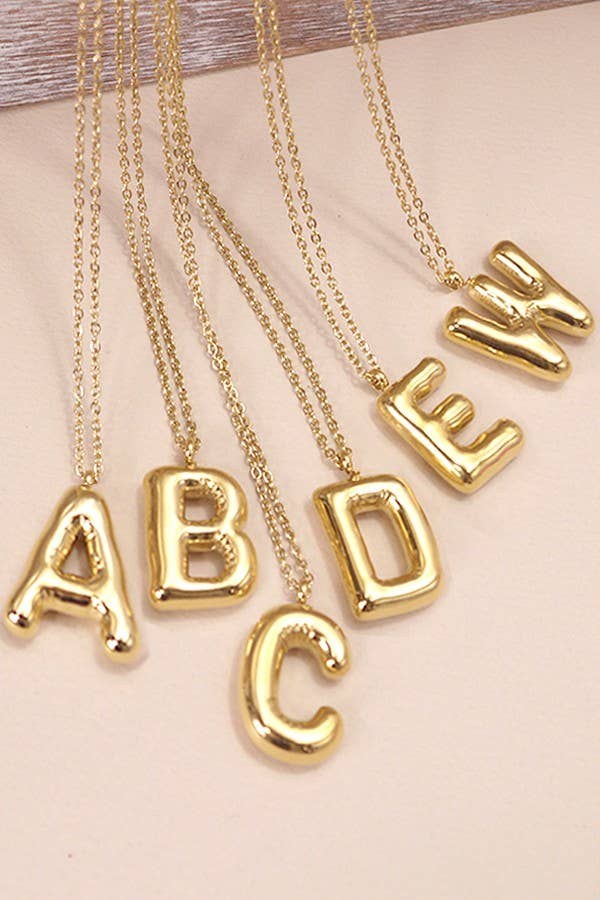 18K STAINLESS STEEL TARNISH FREE  INITIAL NECKLACE