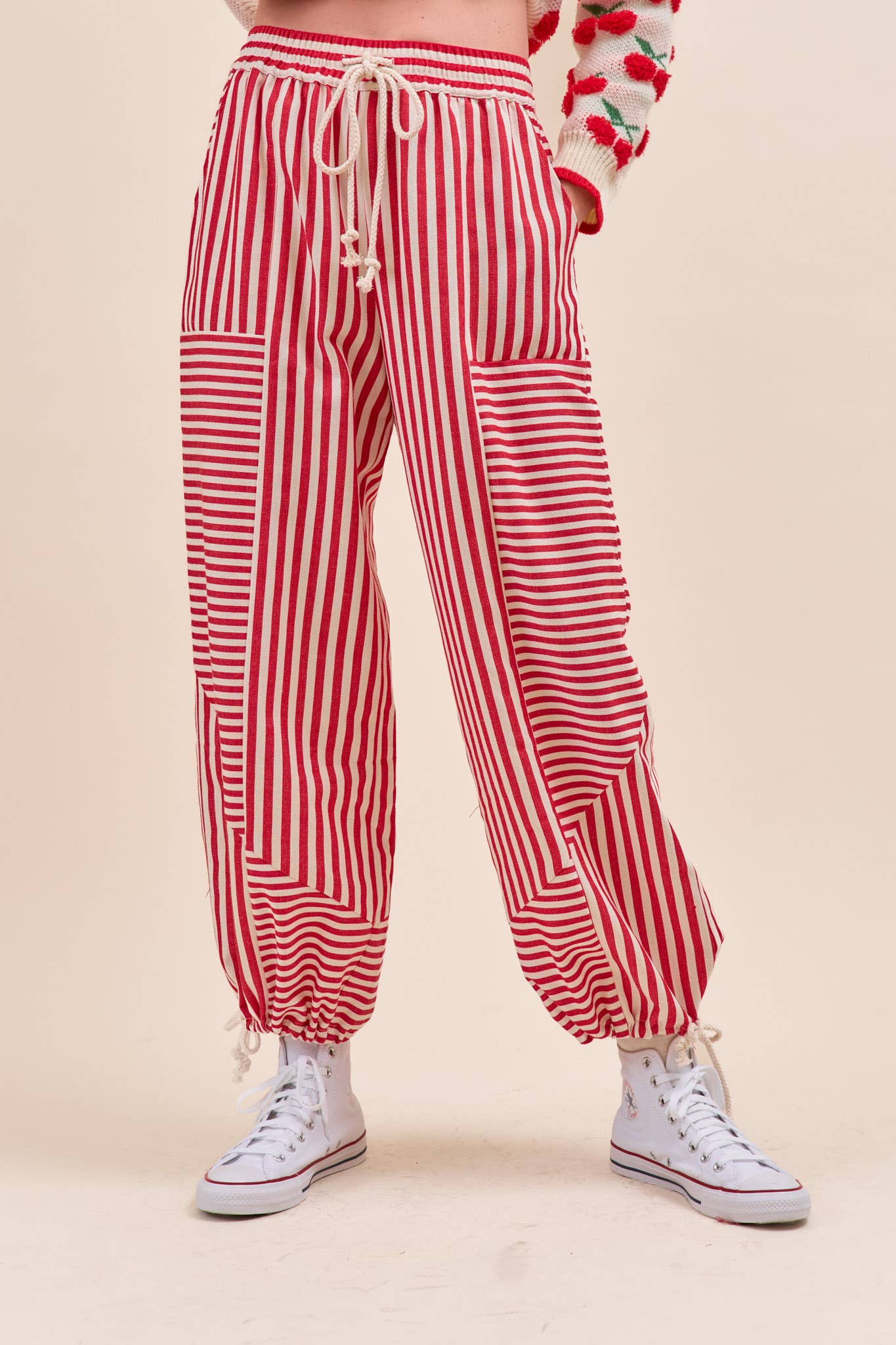 Striped Parachute Pants