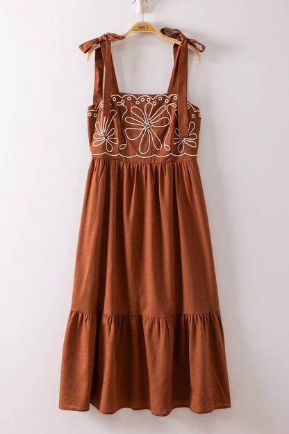 Embroidery Midi Dress