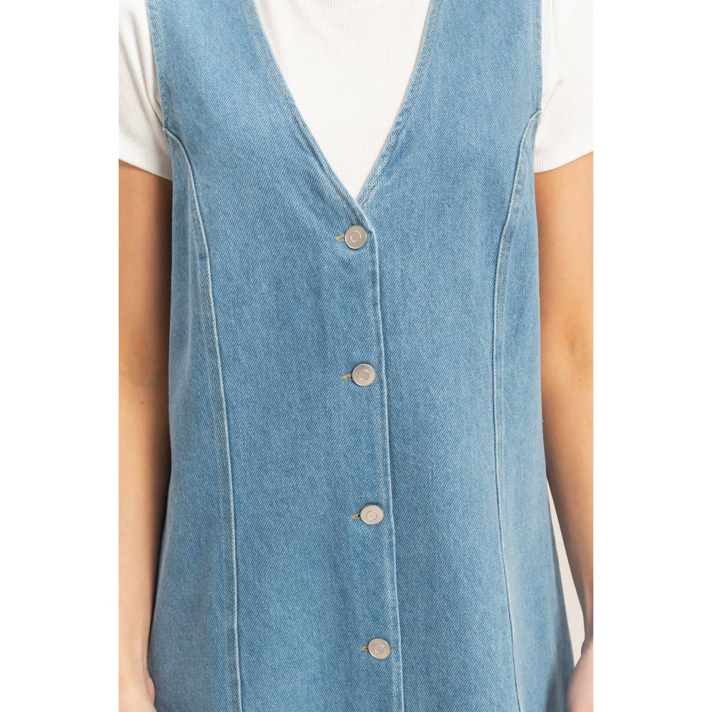 Button Down Denim Dress