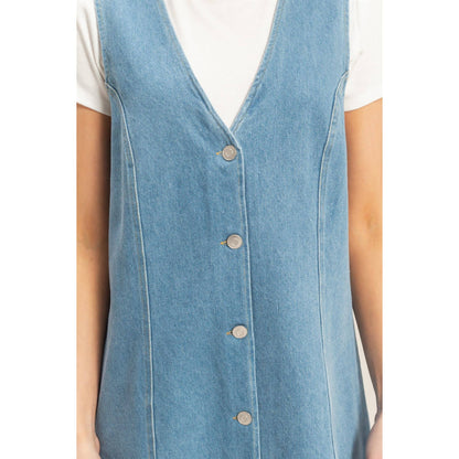 Button Down Denim Dress