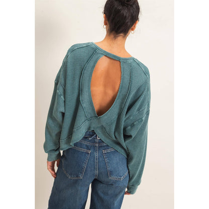 Waffle Open Back Top