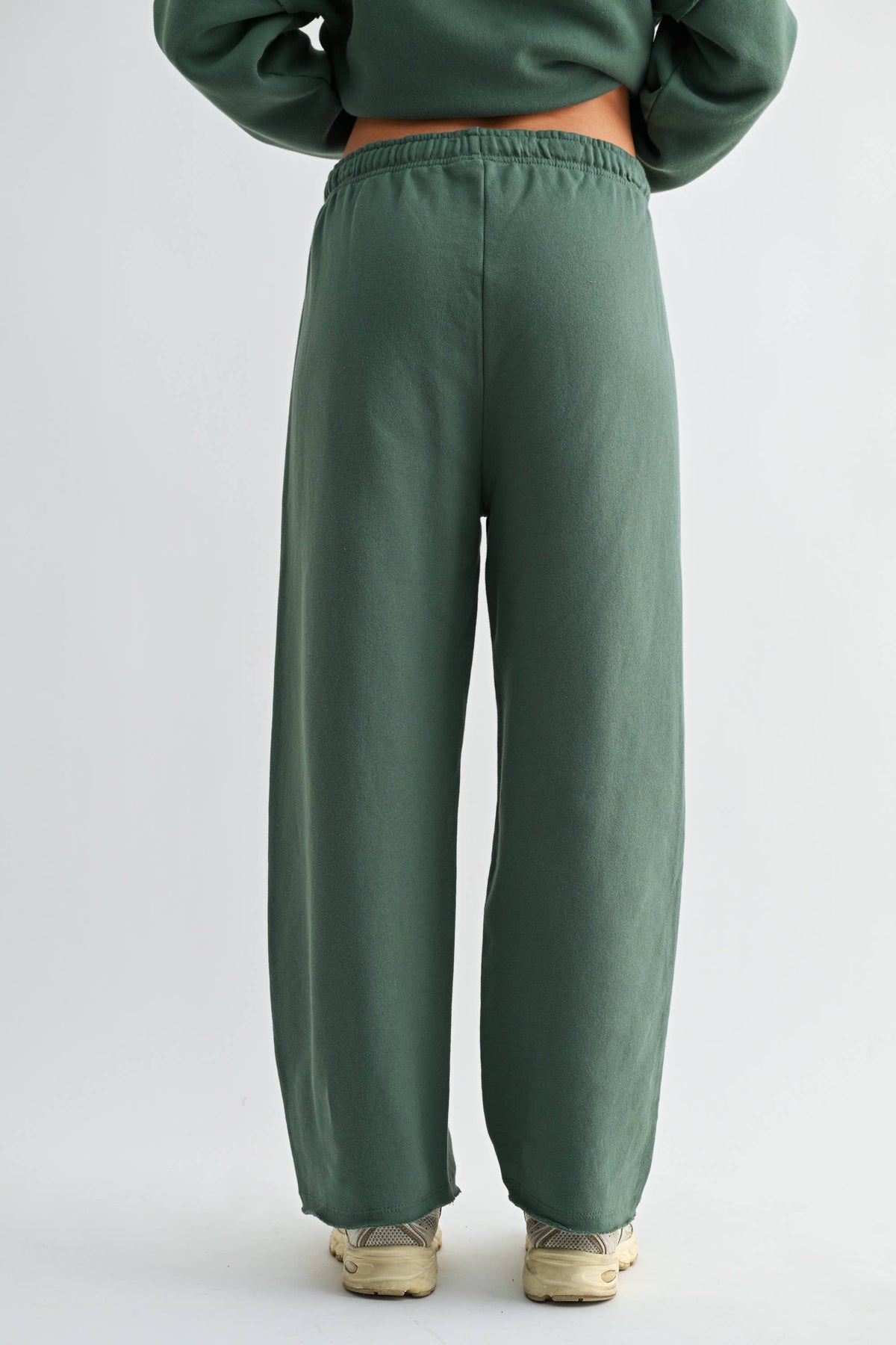 Wide-Leg Fleece Pants