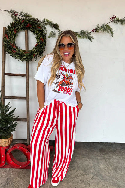 CHRISTMAS VERTICAL VIBES STRIPE PANTS