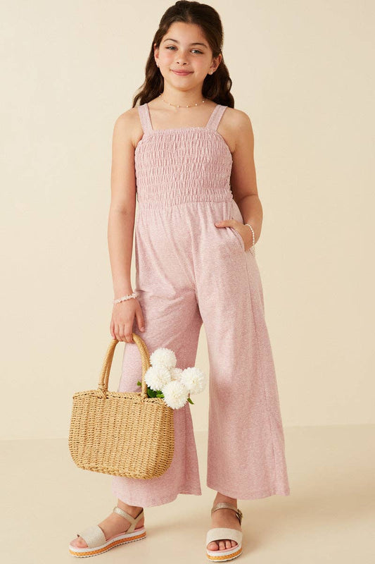Girls Smocked Jumpsuit