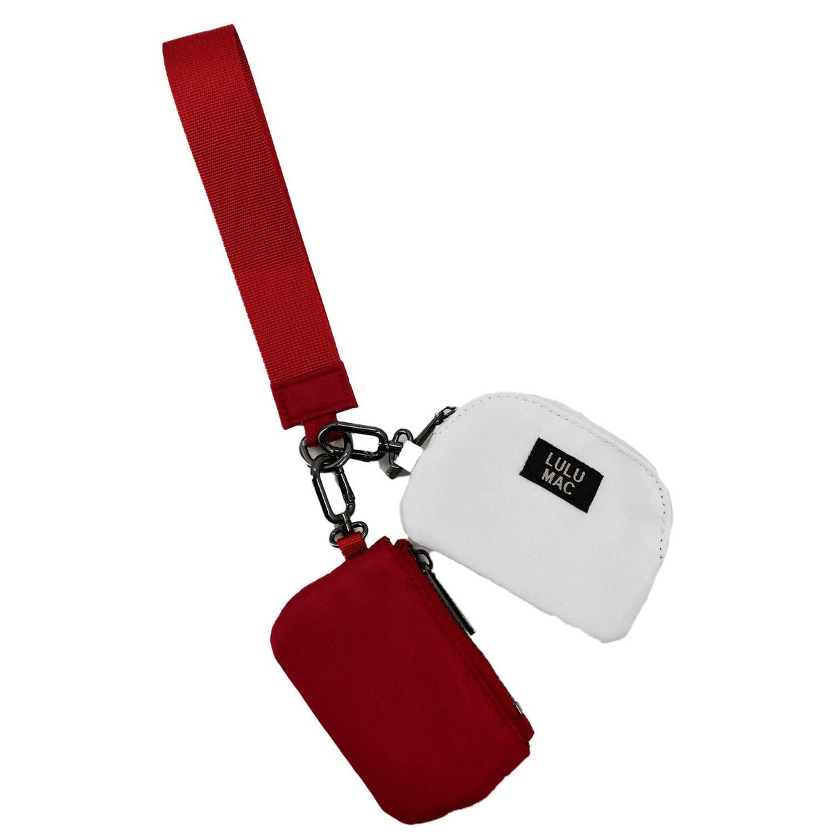 Maroon/White Lulu Mac Wristlets