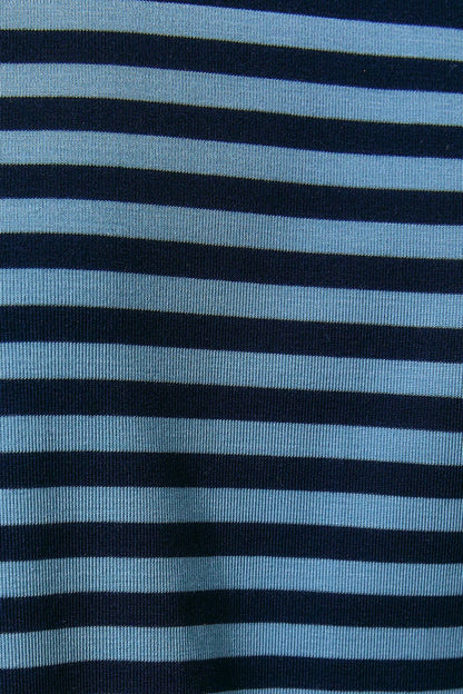SHORT SLEEVE ROUND NECK OVERSIZED STRIPE T-SHIRT