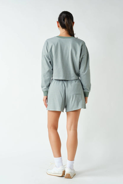 Boardwalk Stripe Crewneck Set