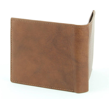 Bi-Fold Leather Wallet with Top Flap 15714