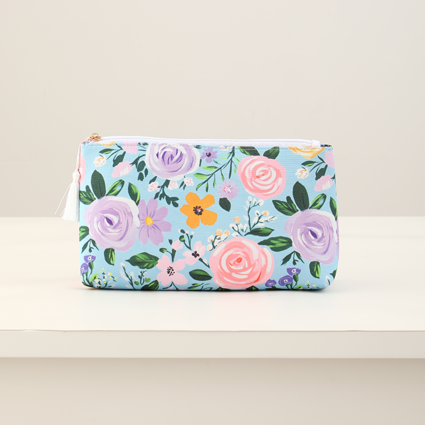 Floral Canvas Cosmetic Case Toiletry Bag Makeup Bag