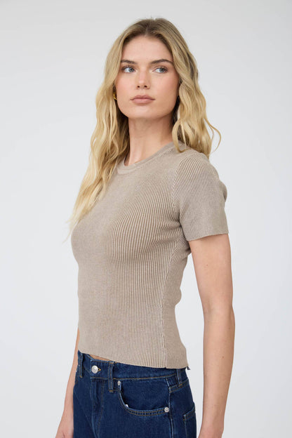 WASHED RIBBED CROP