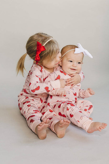 Bamboo Kids Clothing Two Piece Set | Cherry Heart