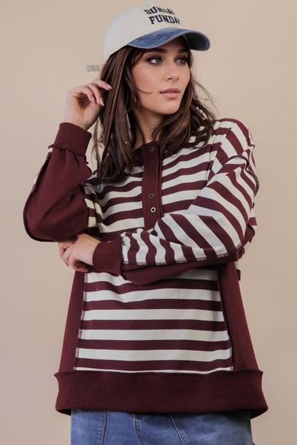Oversized Striped Top