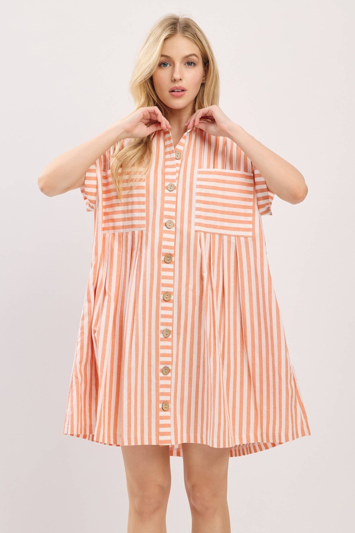 Striped Button Down Dress