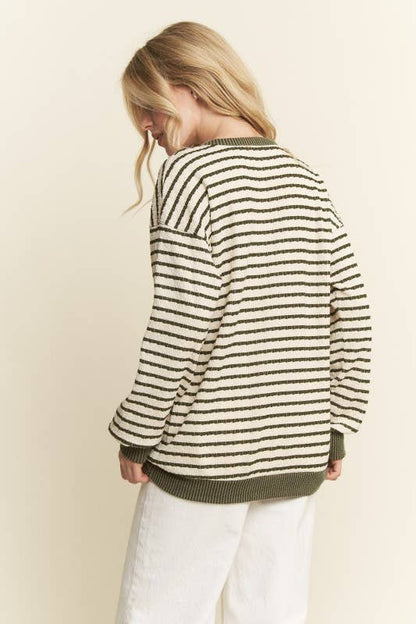 LONG SLEEVE STRIPE TOP