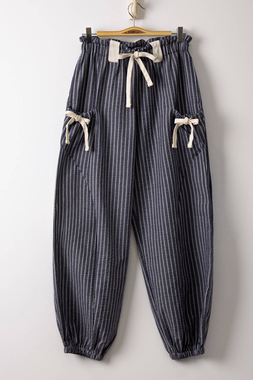 Bow Stripe Woven Pants