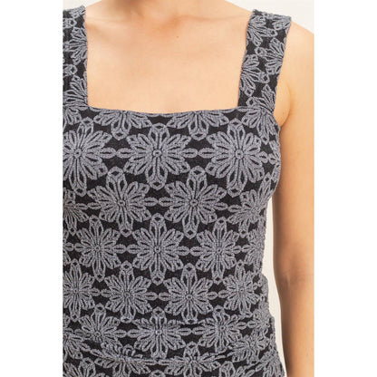 Floral Square Neck Top