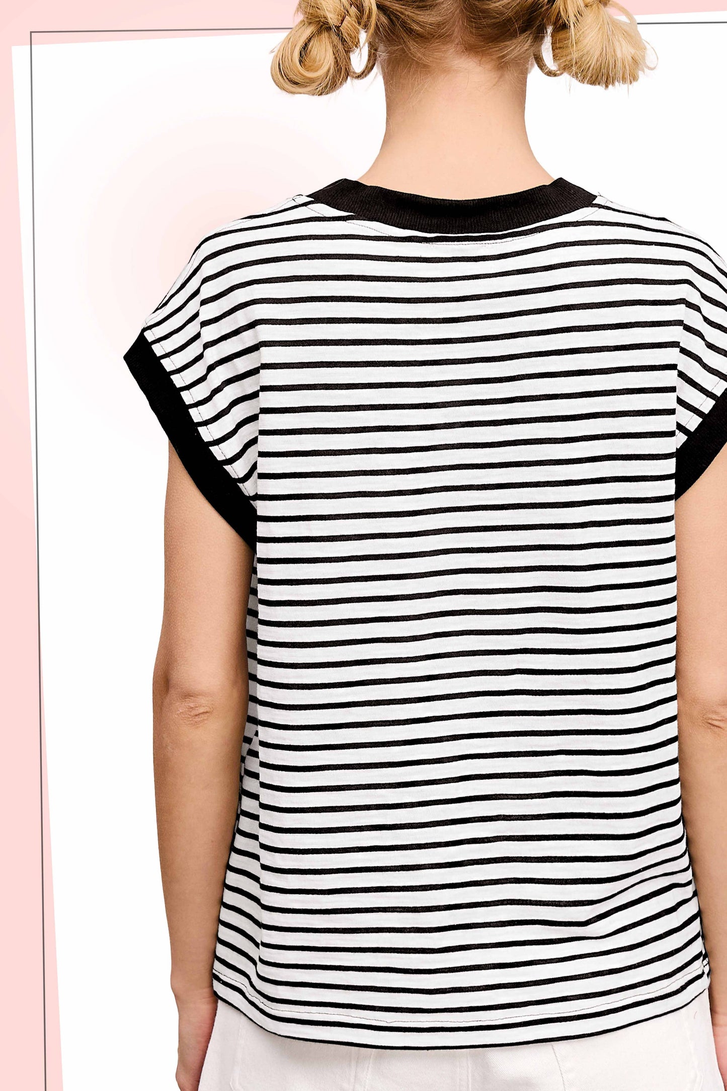 Nautical Cap Sleeve Striped Top