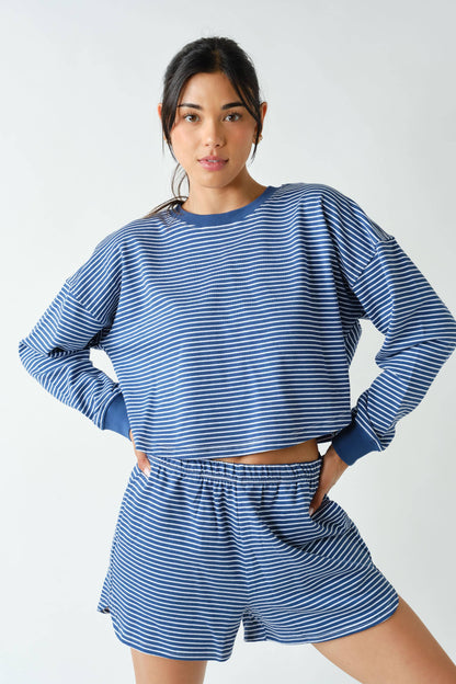 Boardwalk Stripe Crewneck Set