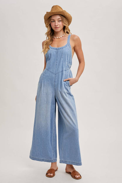 DENIM OVERALL JUMPSUIT