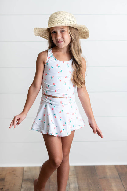 Girls Peach Athletic Set