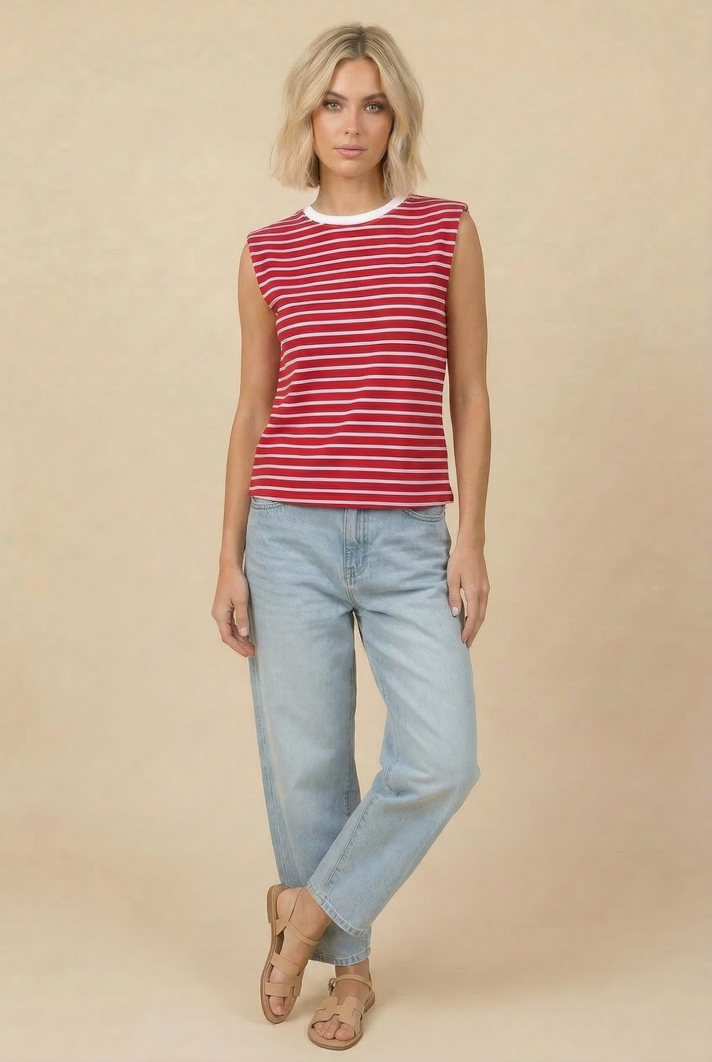 Striped Sleeveless Tank