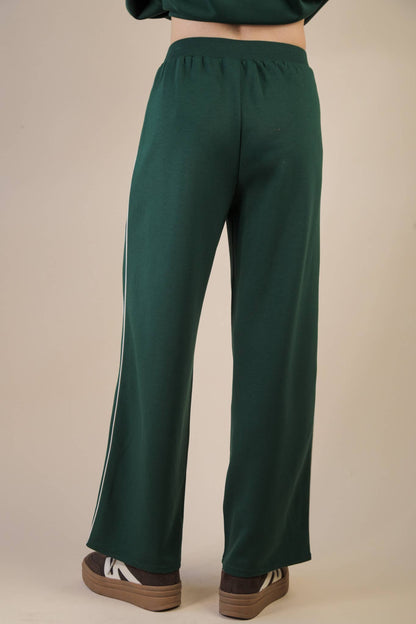 Wide Leg Scuba Sweat Pants