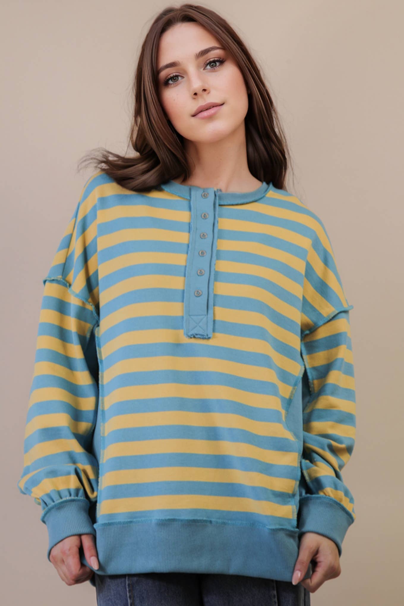 Oversized Striped Top