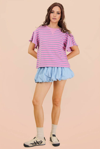 Oversized Casual Stripe Knit Top
