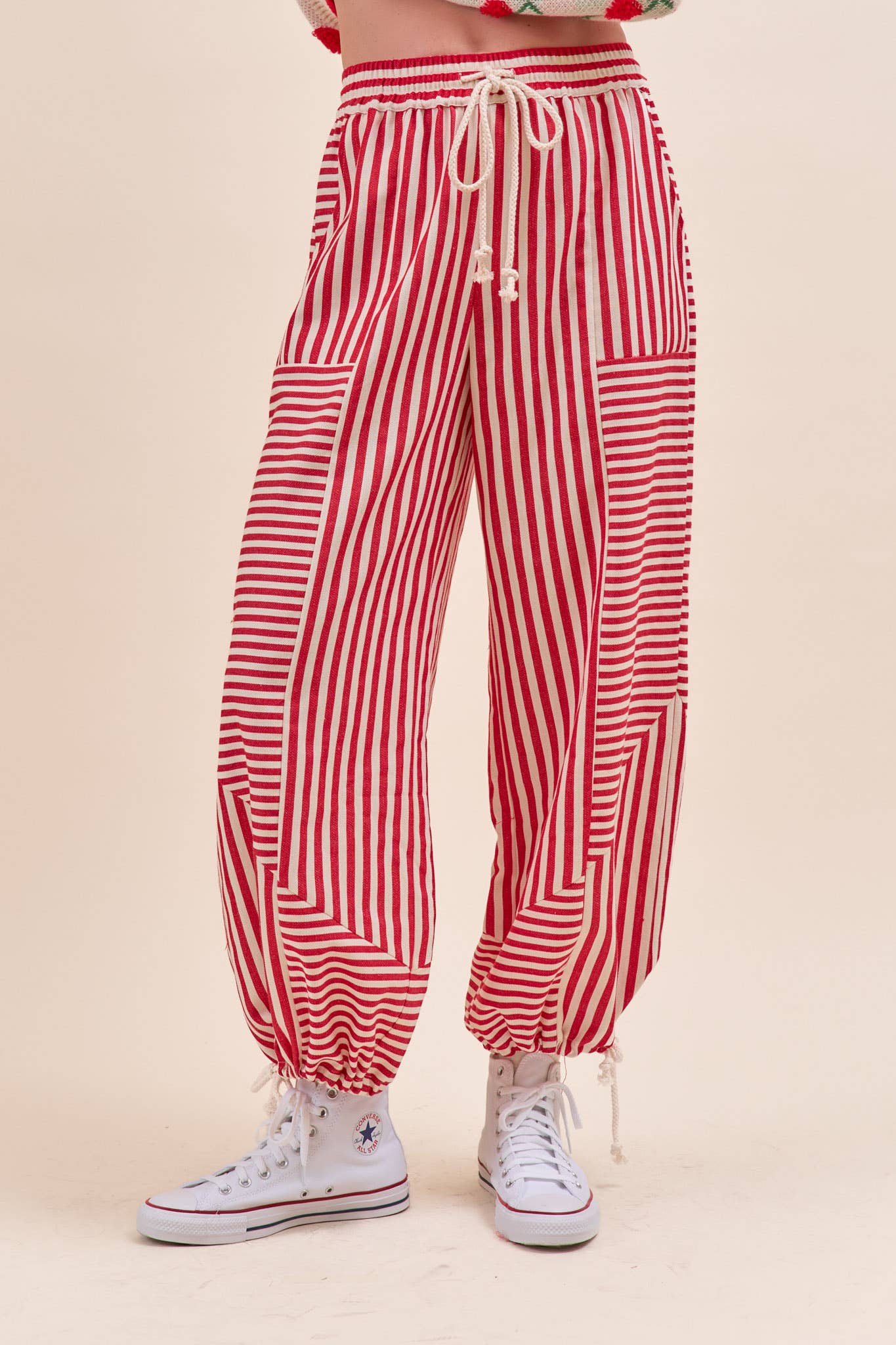 Striped Parachute Pants