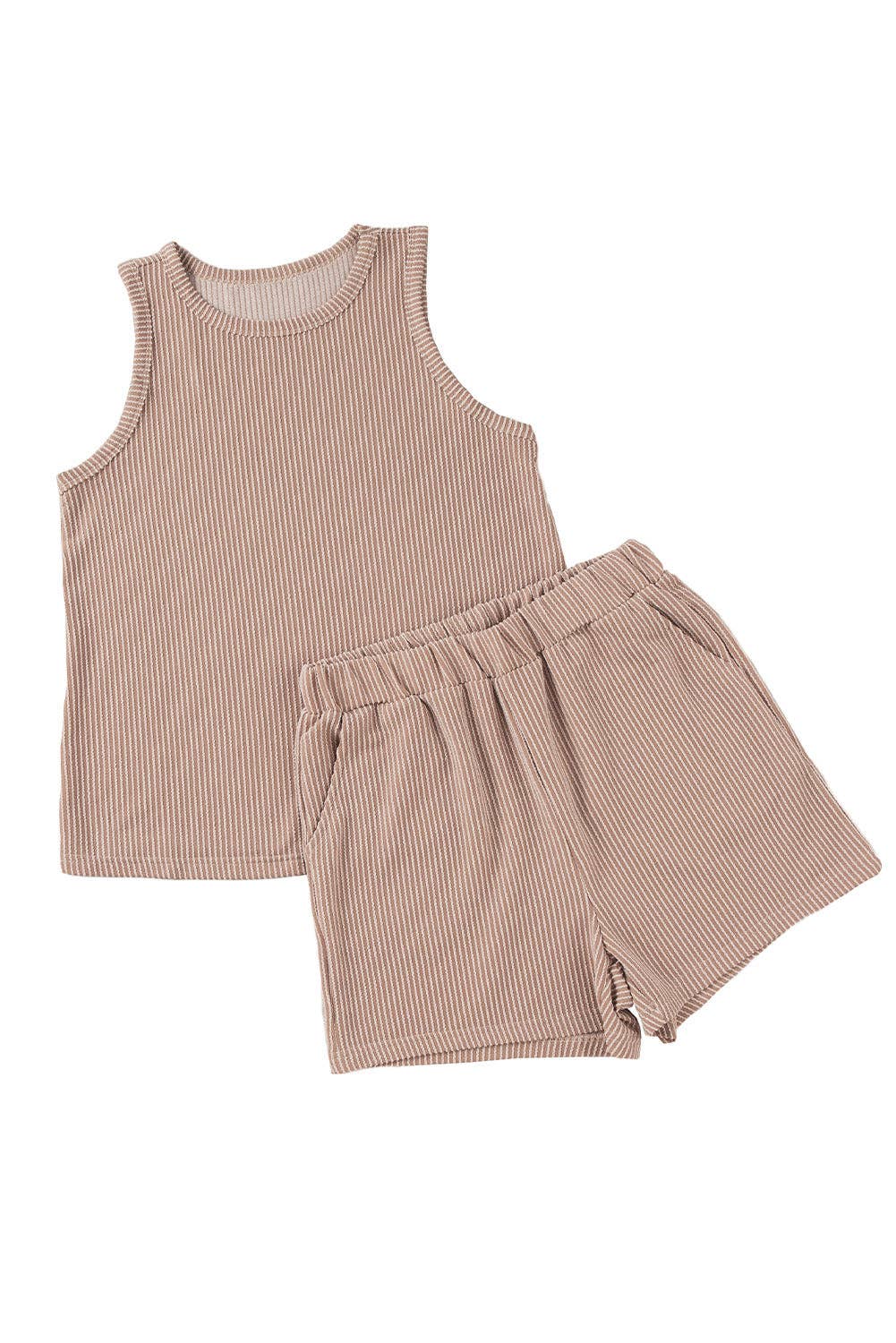 Corded Sleeveless Top and Shorts Set