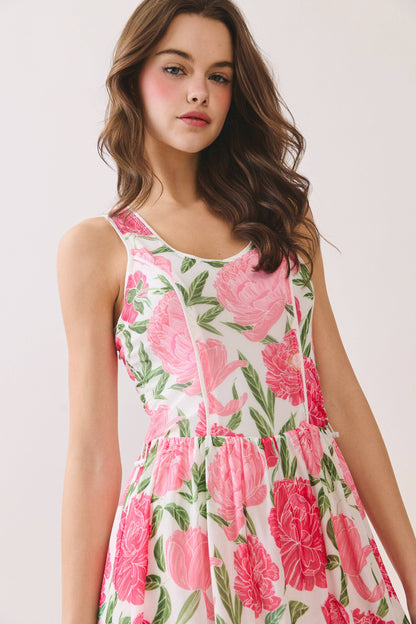 Floral Racerback Athletic Dress