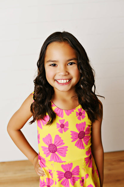 Girls Flower Athletic Dress