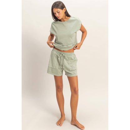 Sleeveless Shorts Set