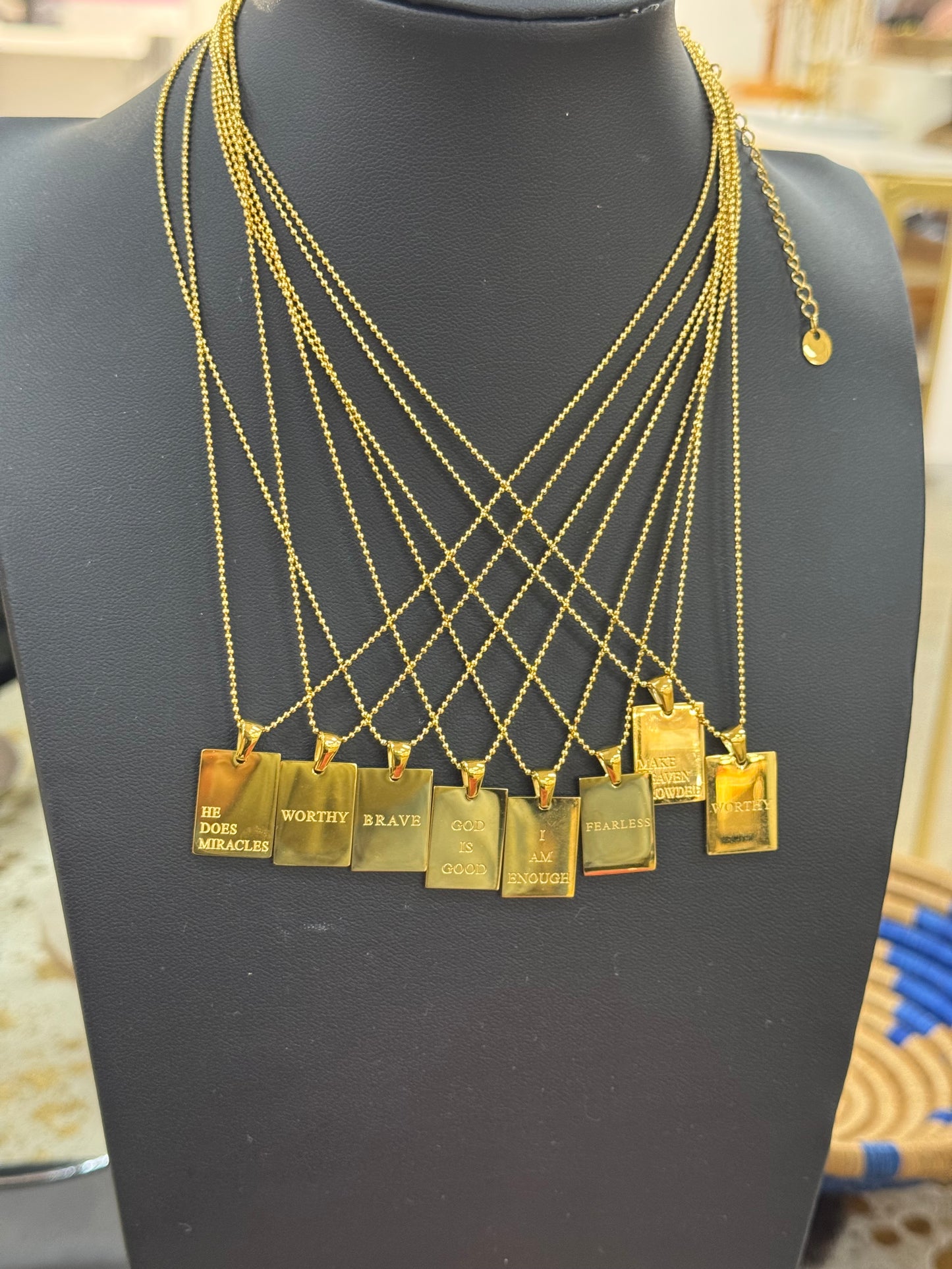 Block Inspirational Necklace