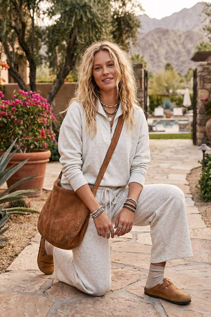 Scuba Half Zip Pants Set