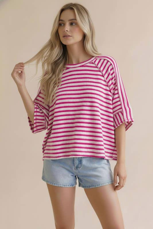 Raglan Stripe Top - PLUS