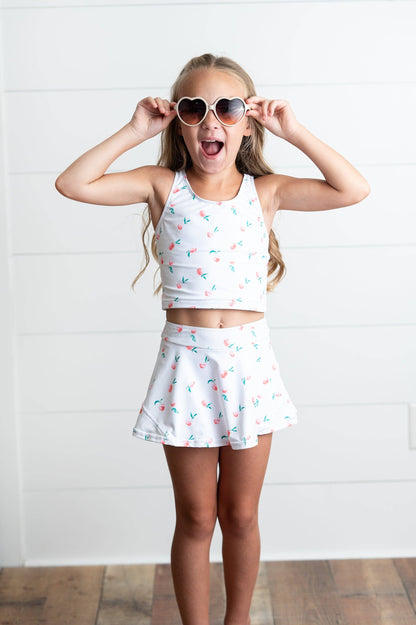Girls Peach Athletic Set