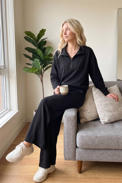 Scuba Half Zip Pants Set