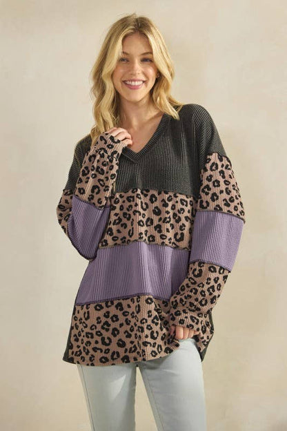 LONG SLEEVE ANIMAL PRINT
