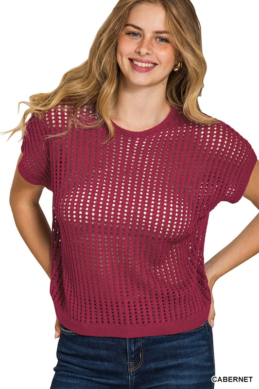 Crochet Knit Top